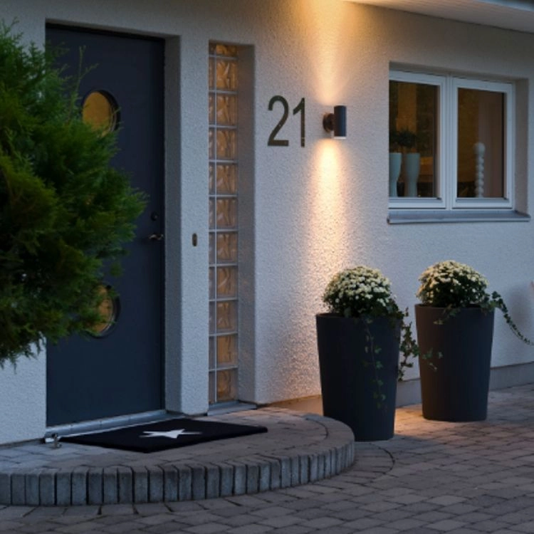 Spot murale Modena Up - Down 2 lumières 19cm noir KonstSmide 7318307656756