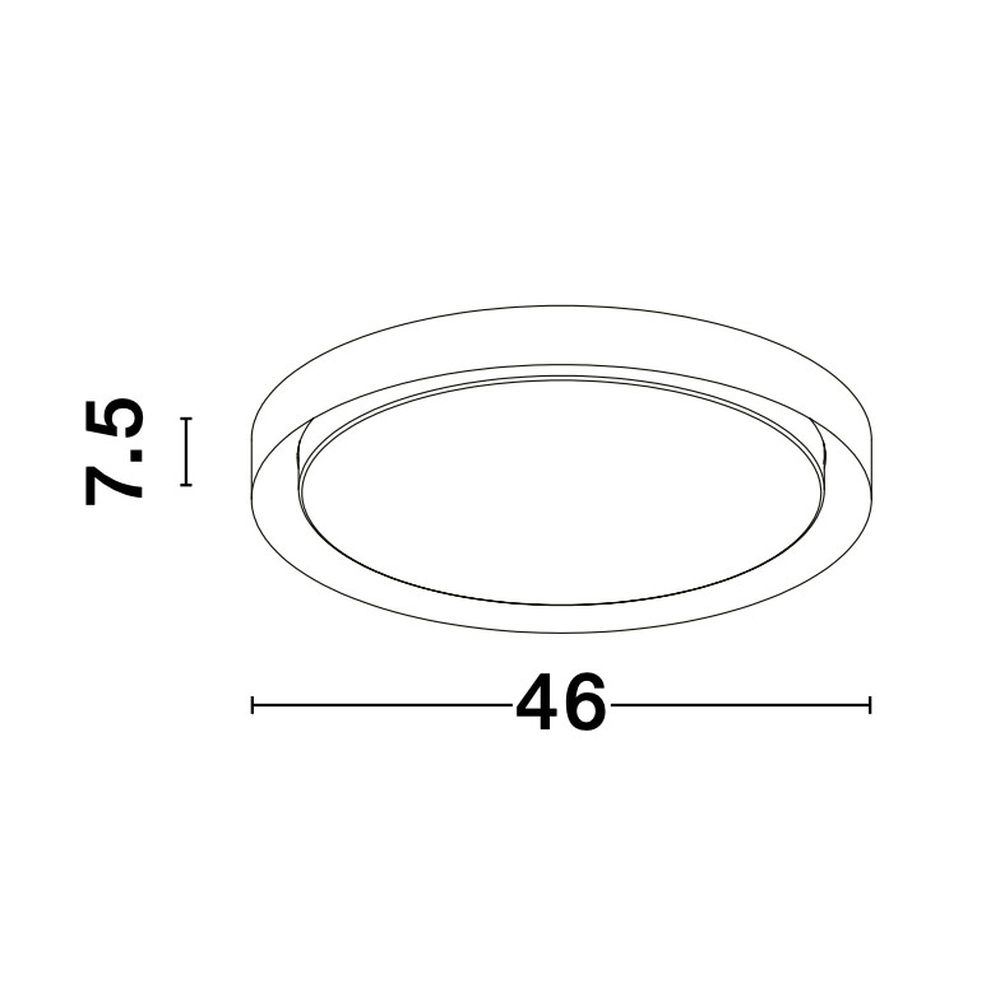 Plafonnier Troy blanc Ø 46cm Lyora 5212017425782