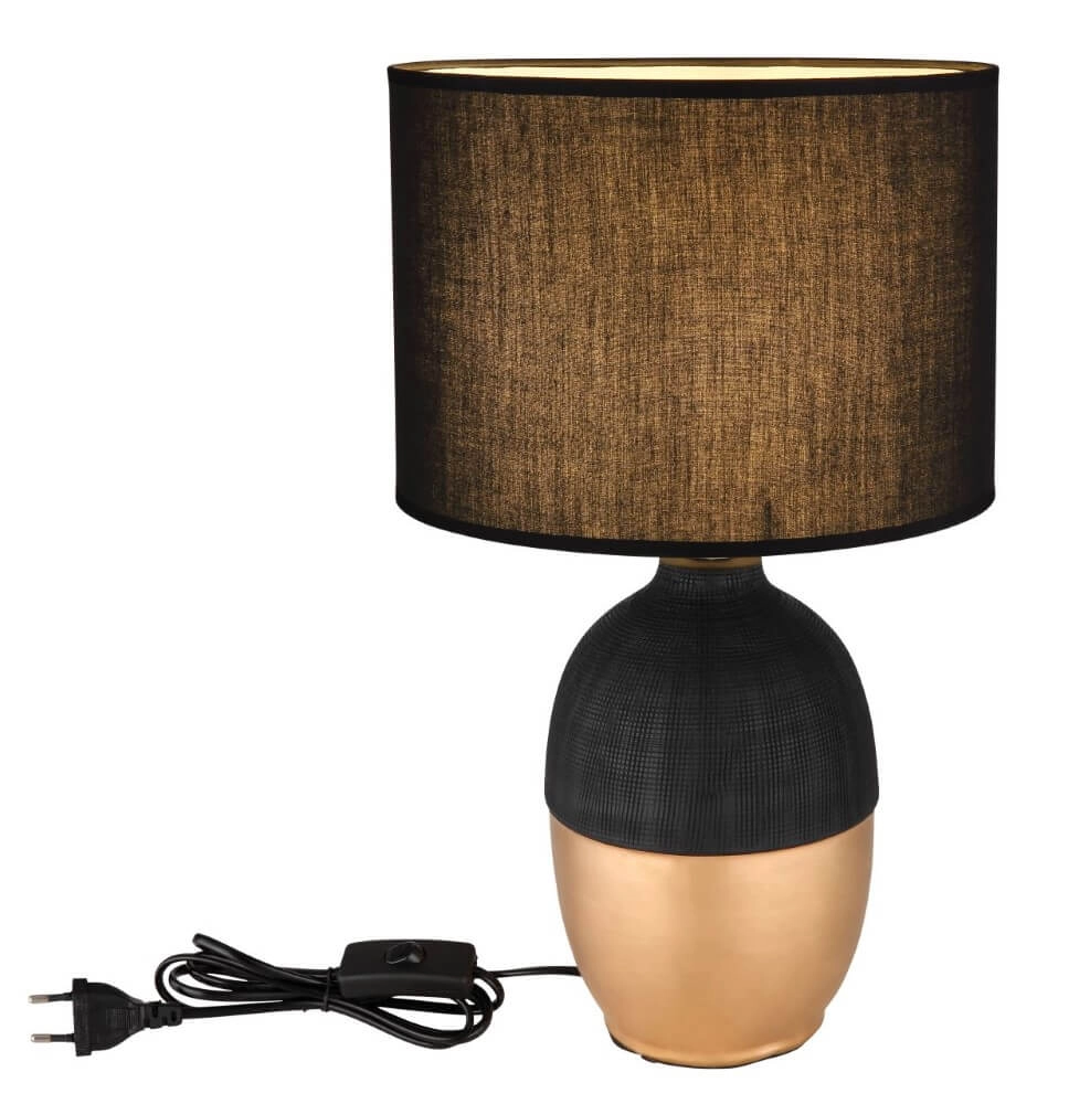 Lampe de table dorée Valentino avec du noir Globo 9007371441297