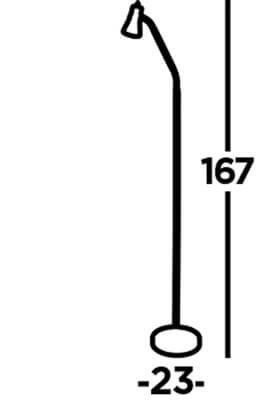 Lampe de lecture Fusion 167cm gris métallisé Searchlight 5053423134758