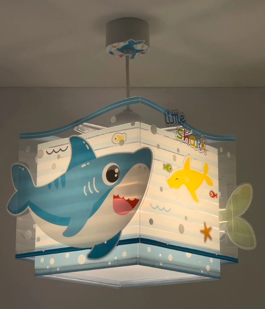 Lampe suspendue chambre d'enfant Little Shark Dalber 8420406634722