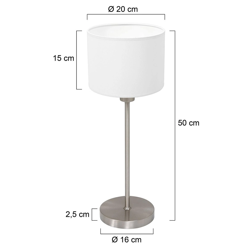 Lampe de table Noor avec capot blanc Steinhauer 8712746182057