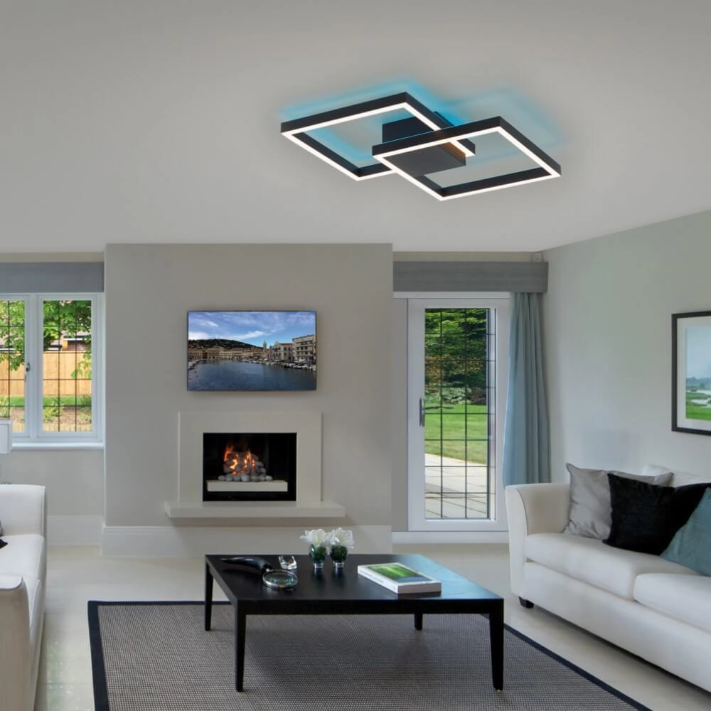 Plafonnier design Q-Marko carré Paul Neuhaus 4012248366622