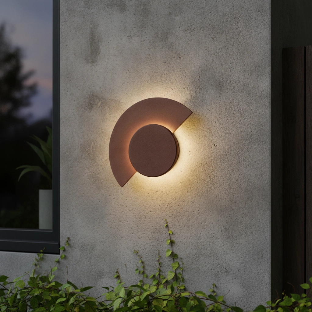 Lampe murale moderne Gloo brun rouille - 2700K