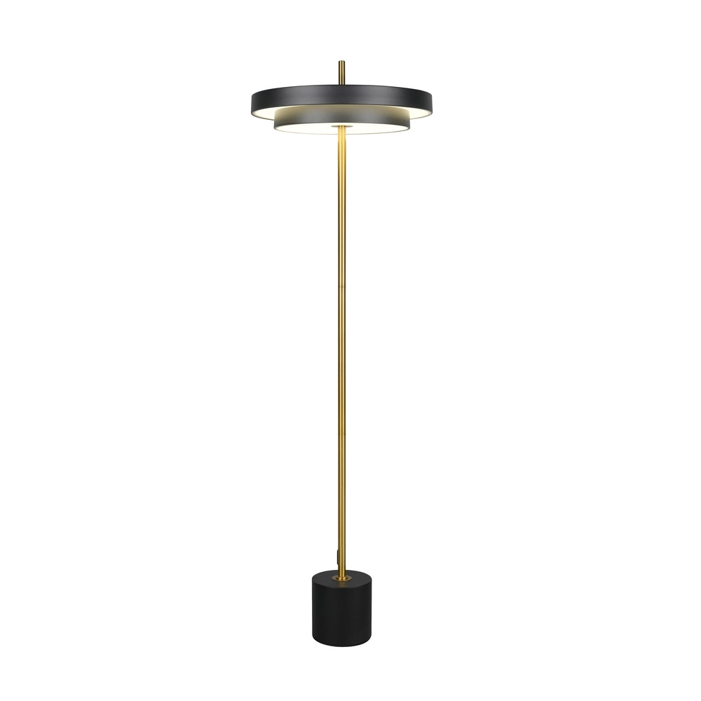 Lampadaire moderne Keaton noir avec or Trio 4017807655926