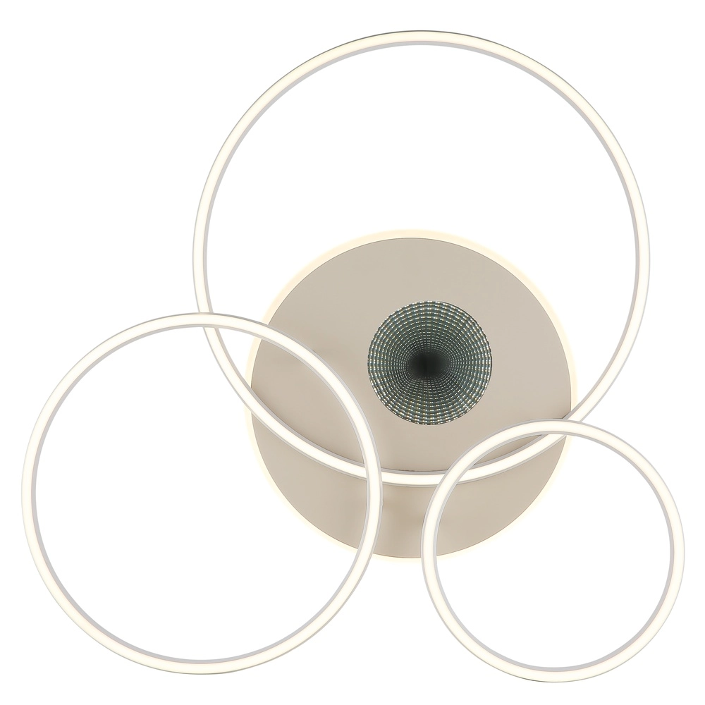 Plafonnier moderne Invertina rond sable brun Globo 9007371578856