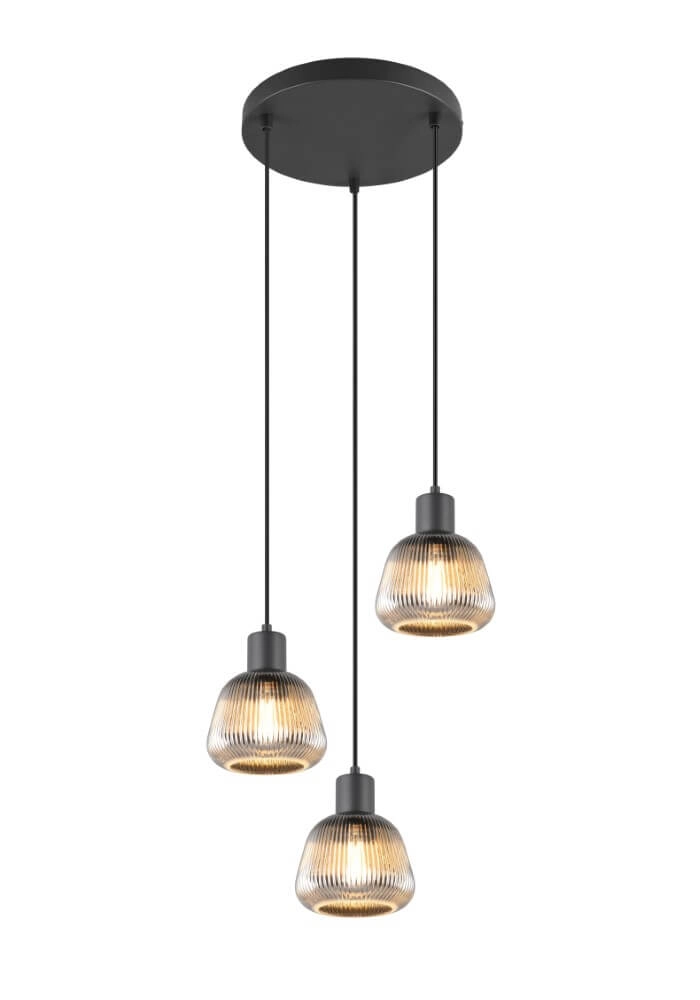 Lampe suspendue Vide Tarifa avec verre strié