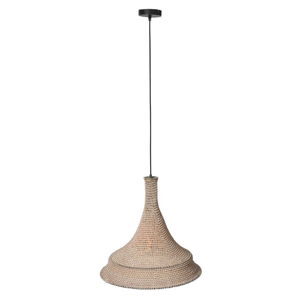 Lampe suspendue Ø 60cm Marrakesch de corde marron Steinhauer 8712746161496