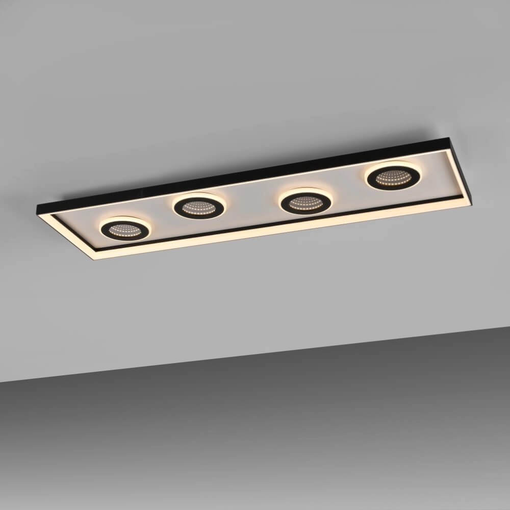 Plafonnier rectangulaire Dune noir Paul Neuhaus 4012248384923