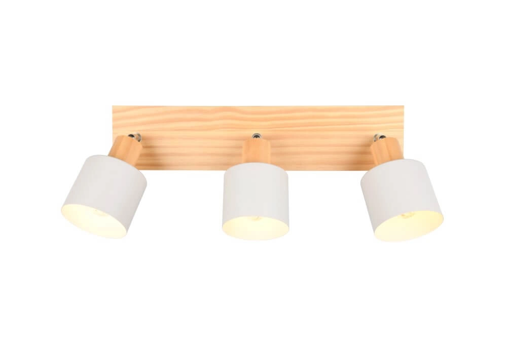 Plafonnier 3 lumières Shanti avec aspect bois Trio 4017807615739
