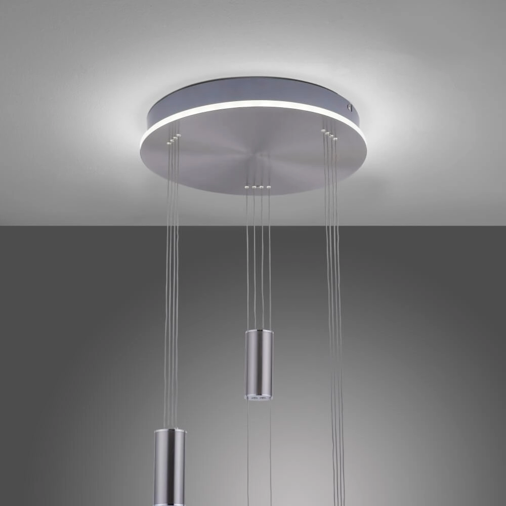 Lampe suspendue 3 lumières Q-Etienne rond en métal Paul Neuhaus 4012248350447