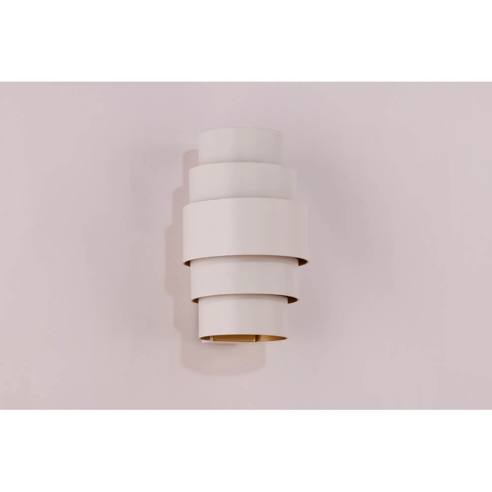 Applique murale design Rolls Blanc avec intérieur doré Artdelight 8720701102354