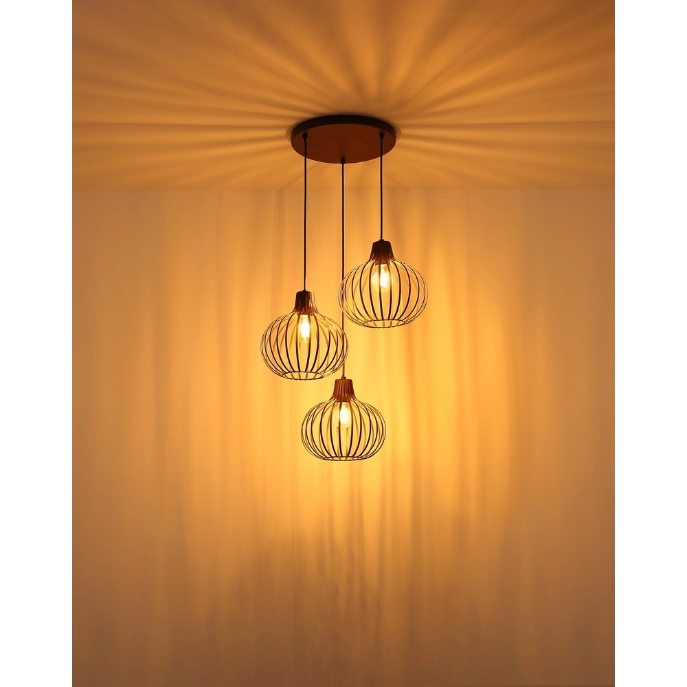 Lampe pendante de conception Mateo Briun rouille à 3 lumières Globo 9007371569144