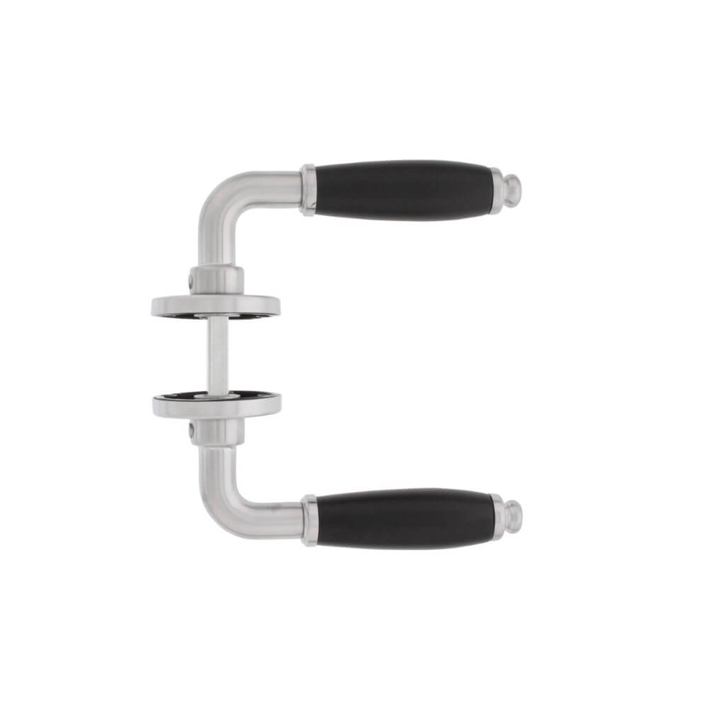 Poignée Courgette sur rosace chrome mat Intersteel 8714186489215