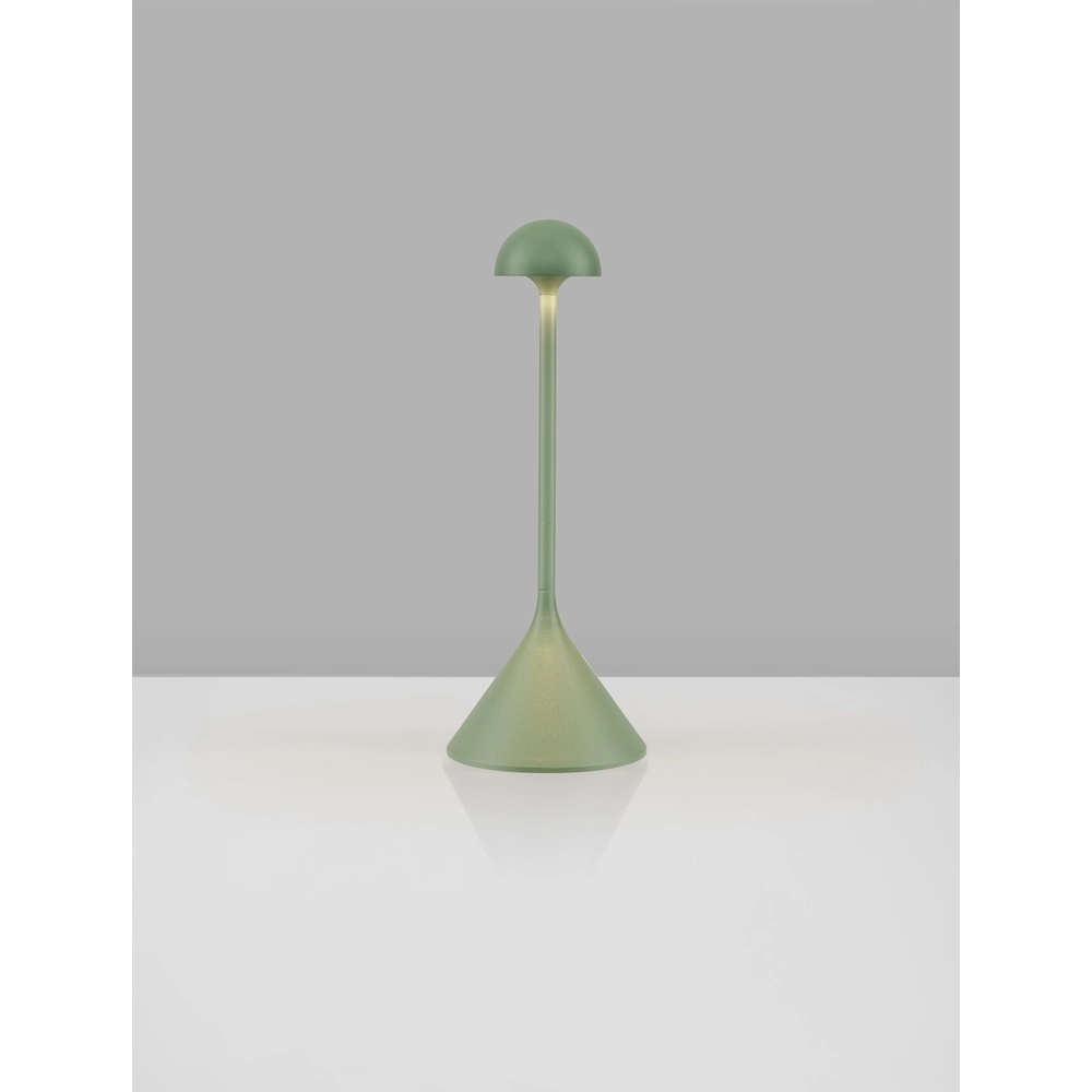 Lampe de table Dalt vert olive rechargeable avec USB Lyora 5212017477057