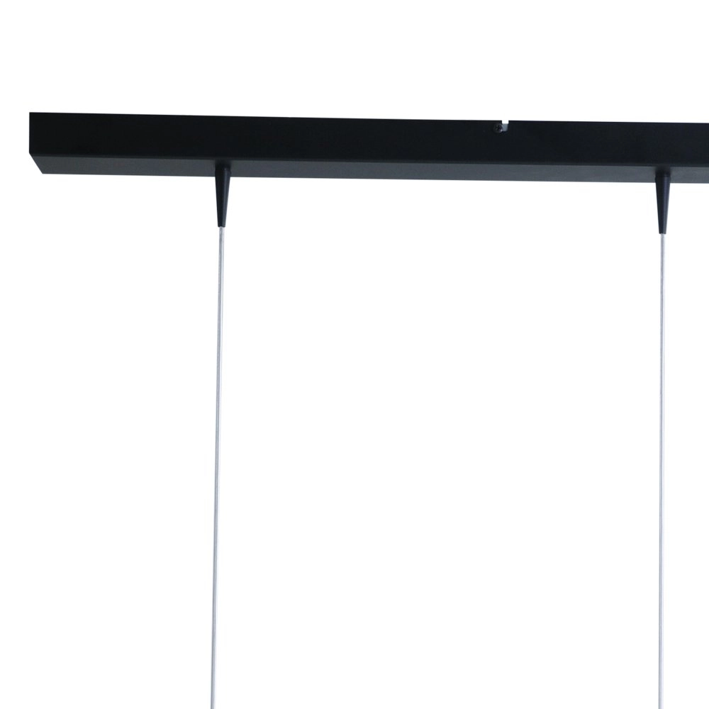 Lampe suspendue de table à manger noire Bocca avec 3 boules de verre blackline Masterlight 8718121213231