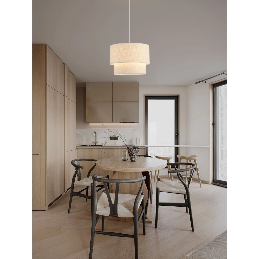 Lampe pendante en lin Karen Ø 50cm Lyora 5212017493965