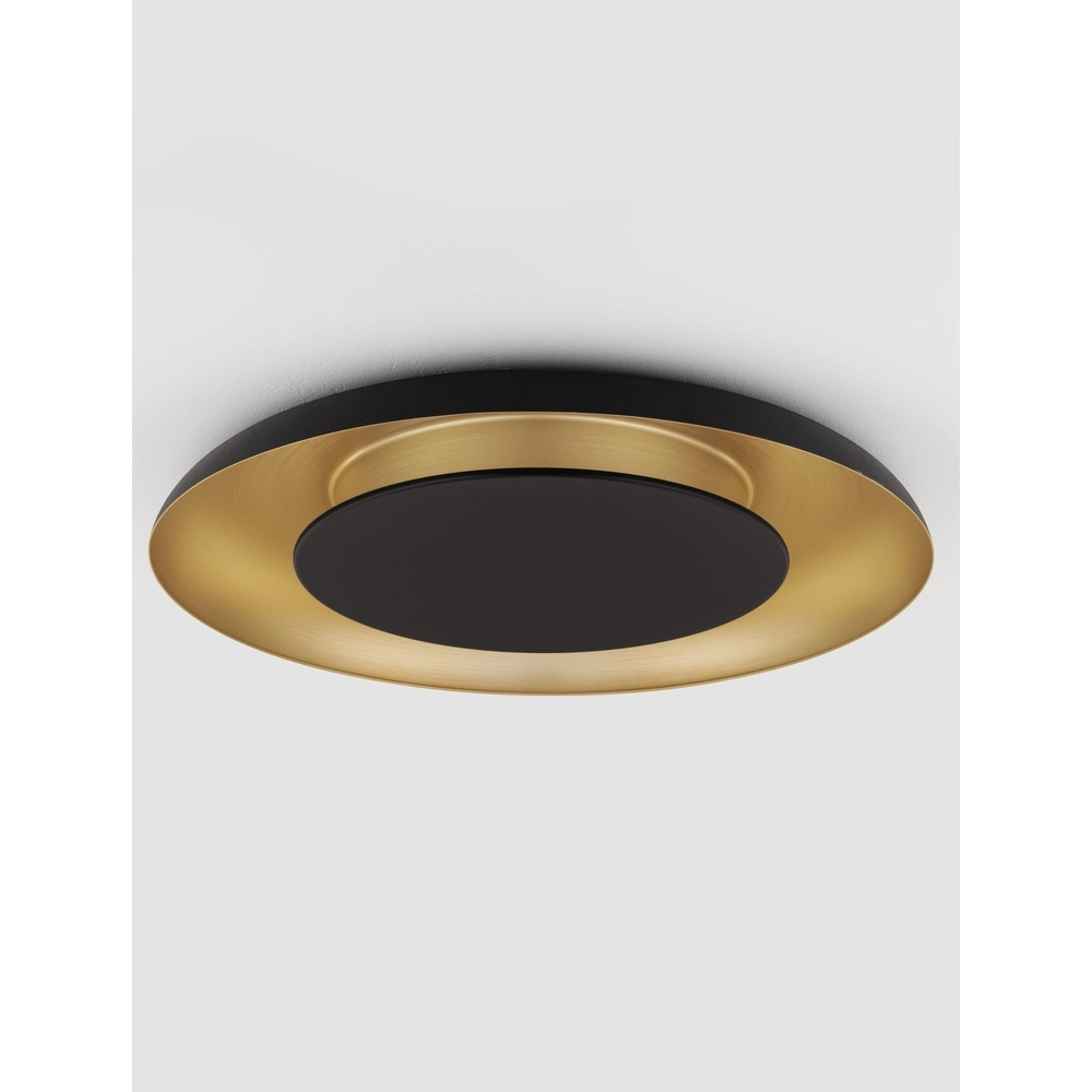 Plafonnier design Epos Ø 60cm noir avec or Lyora 5212017463210