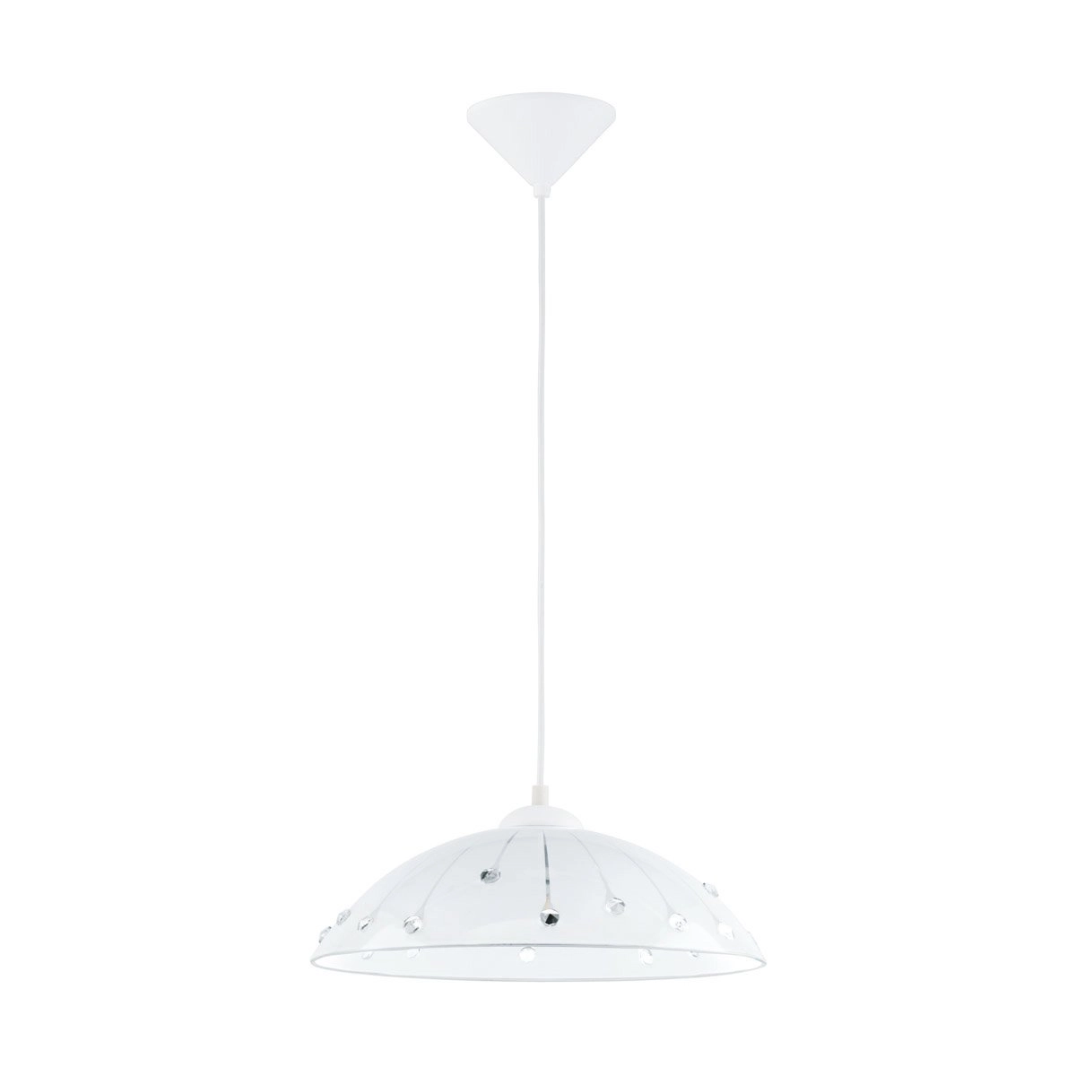 Lampe à suspension Vetro blanc avec des cristaux Eglo 9002759960735