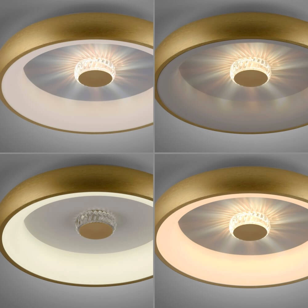Plafonnier rond Vertigo laiton Ø 46,5cm Just Light 4043689994716