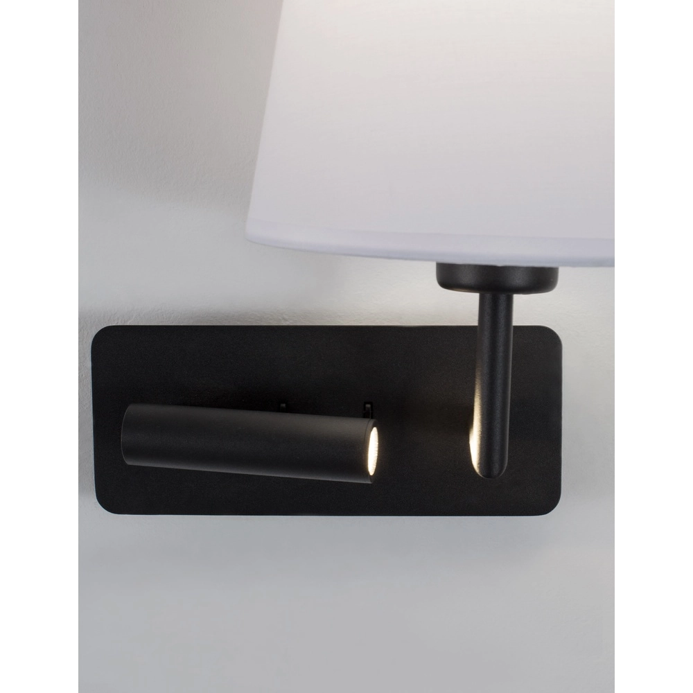 Applique murale Savona noir avec capuche blanche Lyora 5212017430175