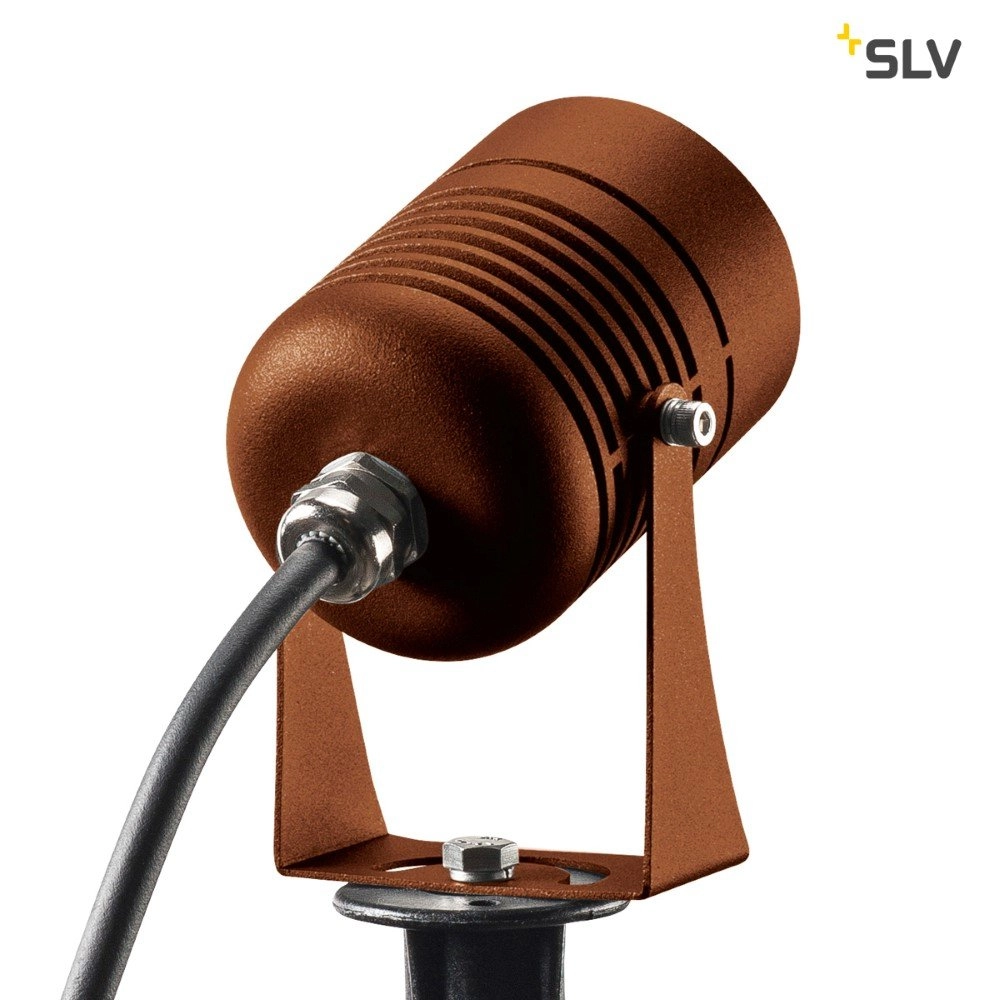 Spot de jardin Led Spike 6w - 3000K - 8cm brun rouille SLV 4024163223843