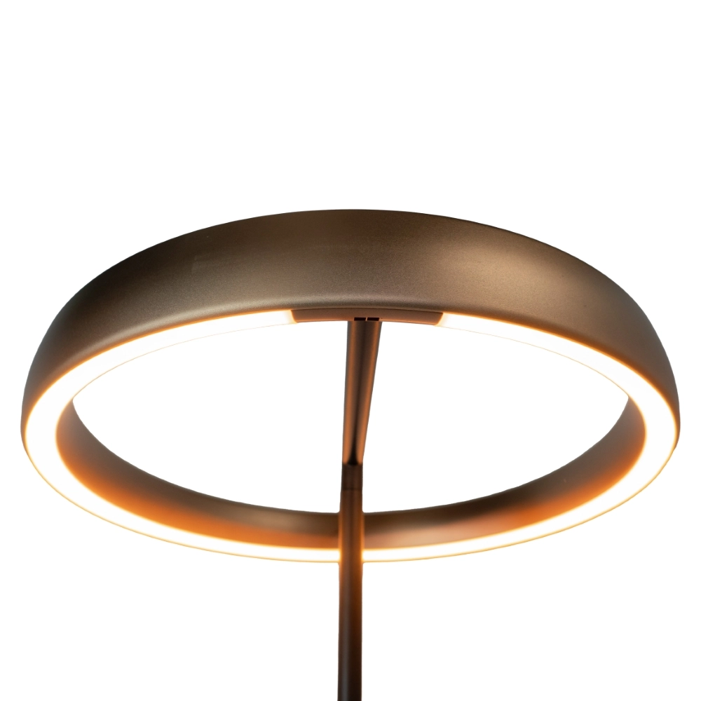 Floor lamp Trabuco black with brown Ø 42cm Stars of Light 9008606359967