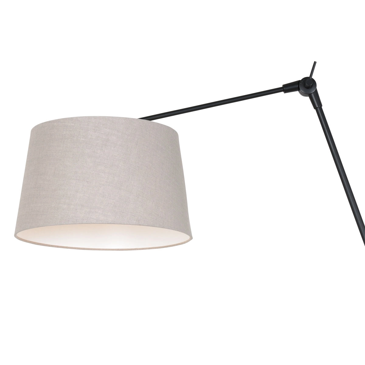 Lampe de table orientable Prestige Chic 50 cm taupe avec du noir