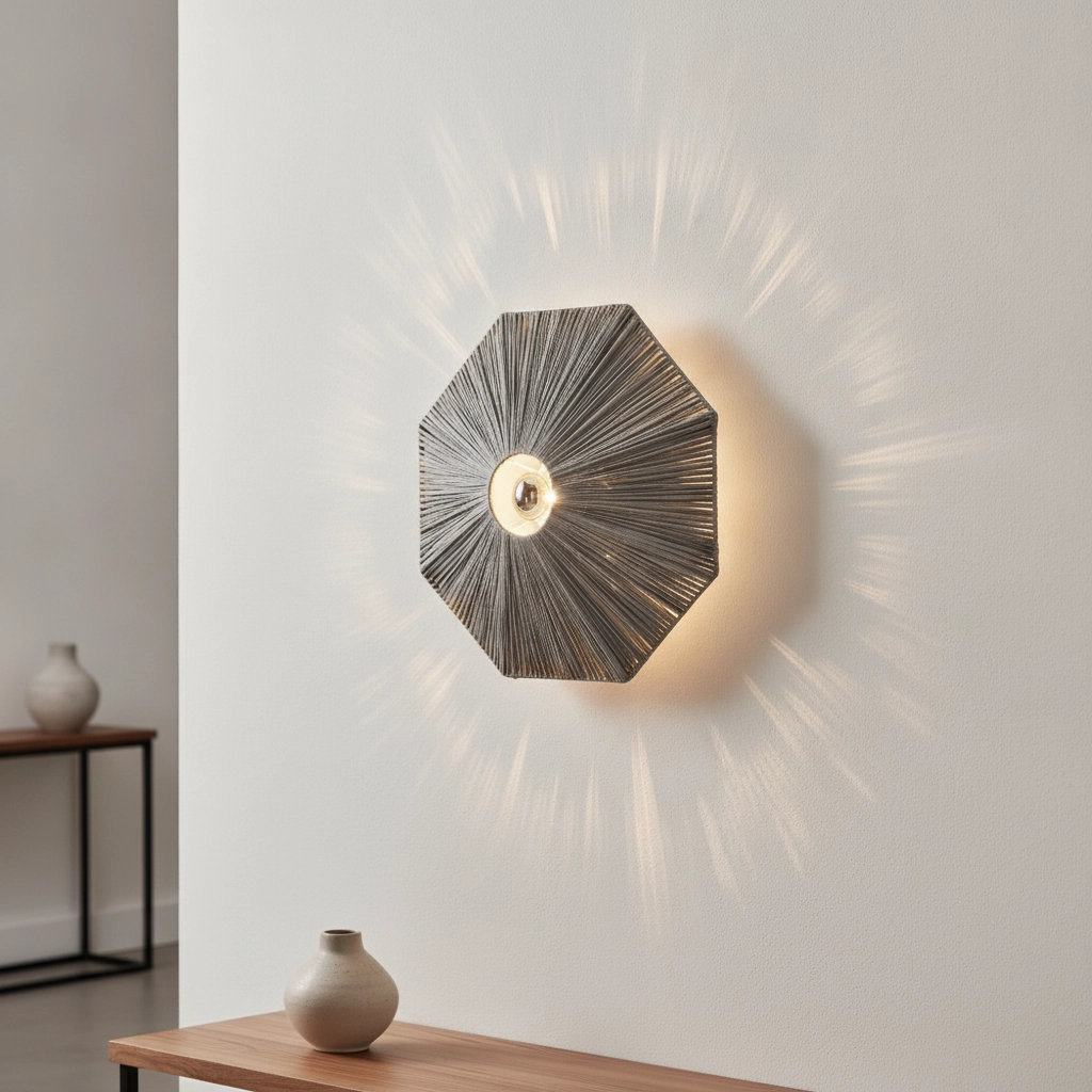 Lampe murale Elvio gris Ø 45cm
