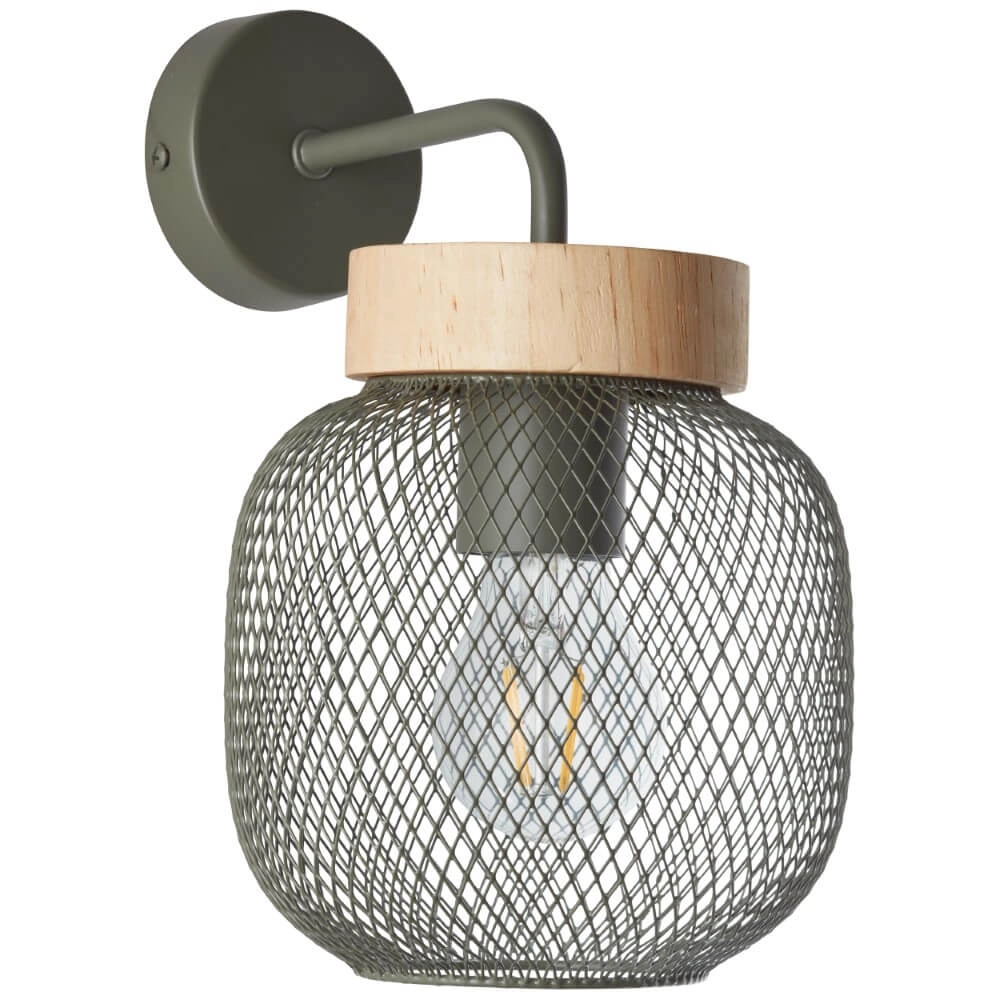 Applique Giada vert avec du bois Brilliant 4004353354151