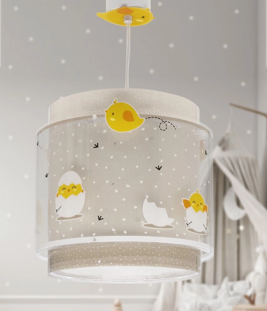 Lampe suspendue chambre d'enfant taupe Baby Chicken Dalber 8420406768724