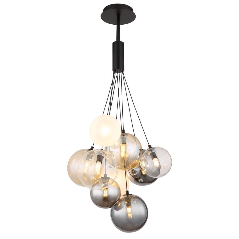 Suspension noire Ballgi verre Suspension noire Ballgi verre