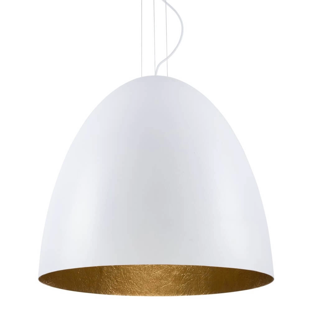 Lampe suspendue blanche Egg XL Ø75cm
