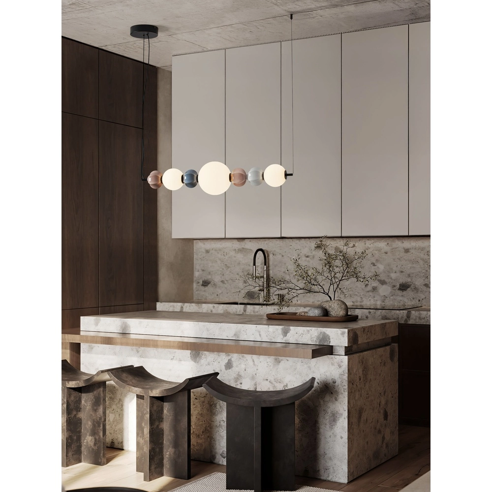 Lampe pendante unique Dazz Couleurs multiples horizontales