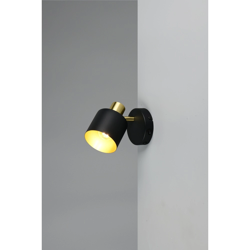 Spot mural Eva noir avec or Trio 4017807654646
