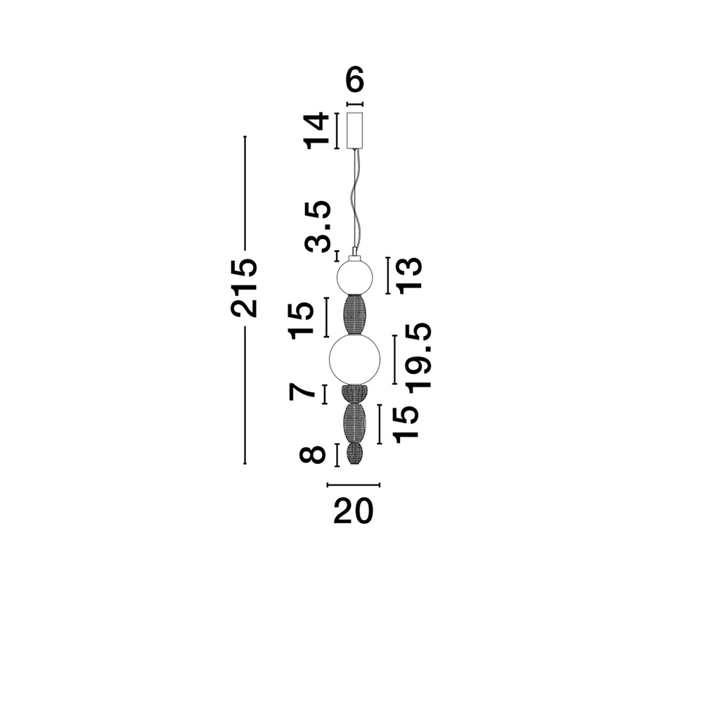 Suspension Obrie Céramique colorée M Lyora 5212017461650