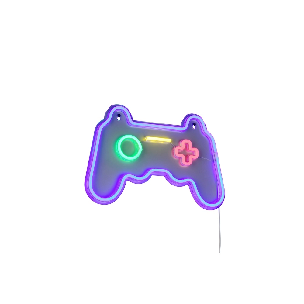 Applique murale néon Gamer pourpre