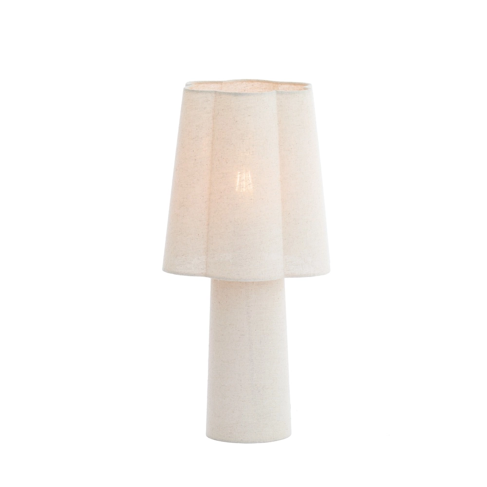 Lampe de table Musaby Forme organique - lin blanc Light & Living 8717807784232
