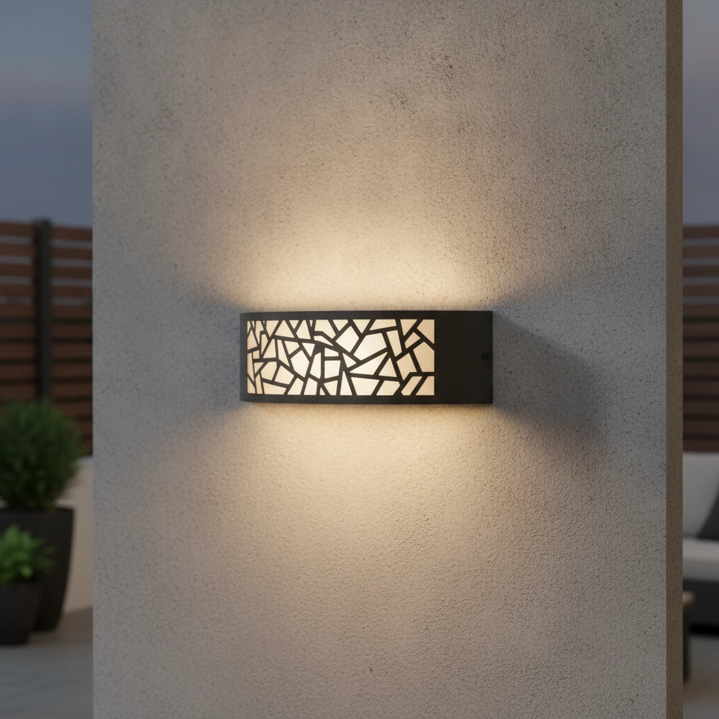 Applique murale grise Zenith ovale