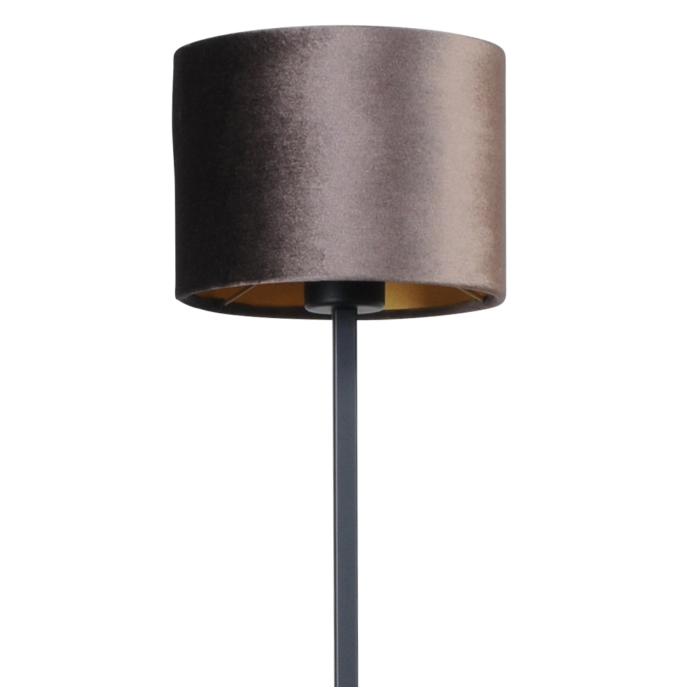 Lampadaire noir Venus 150cm avec abat-jour marron Masterlight 8718121204260