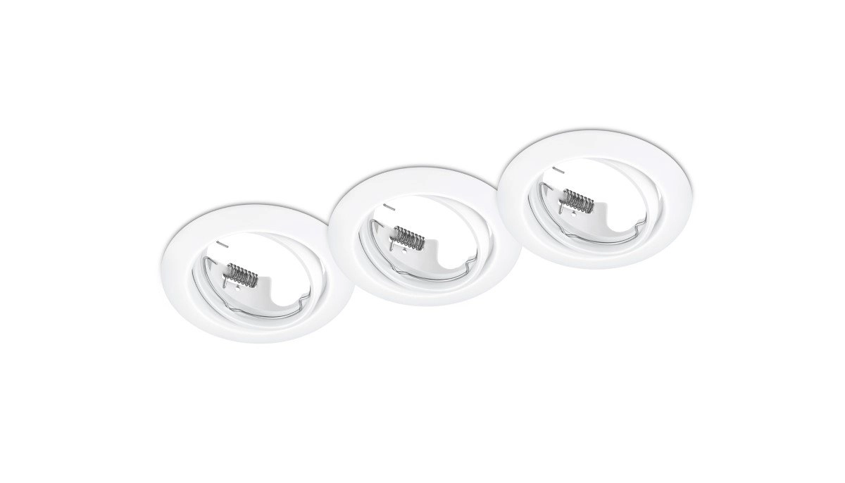 Spot encastrable Jura (3x) GU10 8,3cm blanc Spot encastrable Jura (3x) GU10 8,3cm blanc