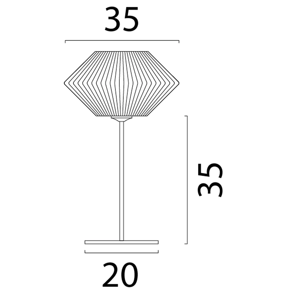 Lampe de table Bicono avec une casquette en corde Ø 35cm Masterlight 8718121352831