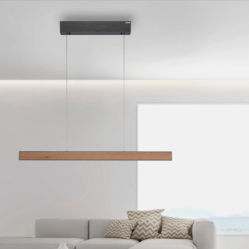 Lampe suspendue design Pure E-Motion bois Paul Neuhaus 4012248372937