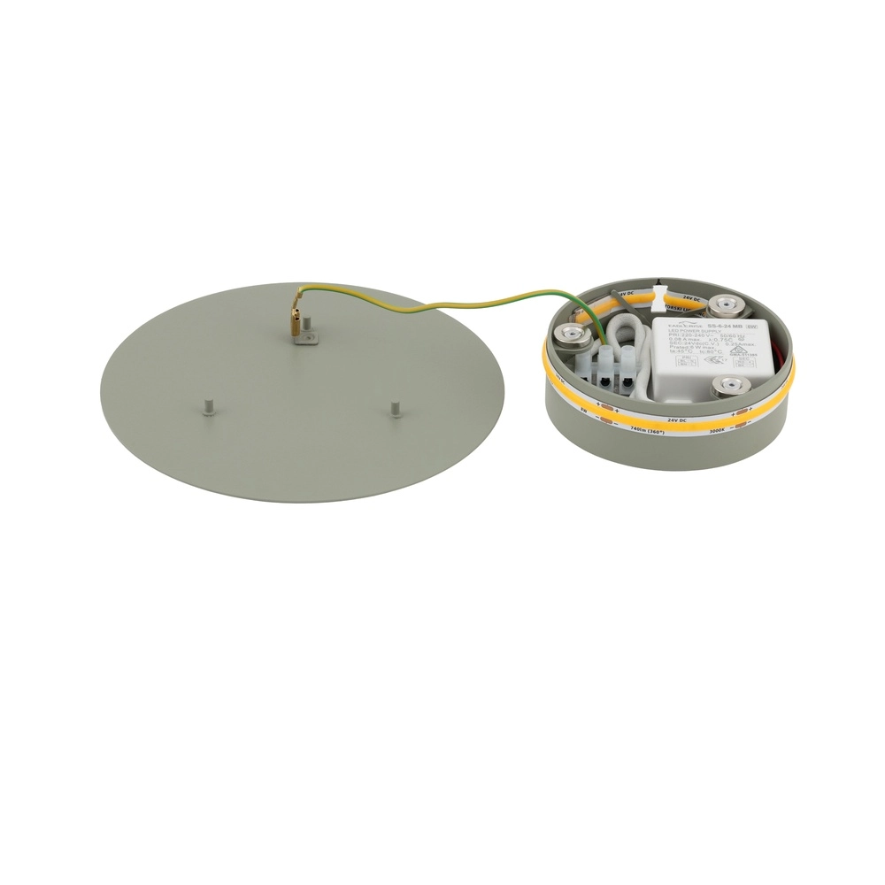 Lampe murale de conception Ring vert sauge Ø 15cm Lyora 5903139126632