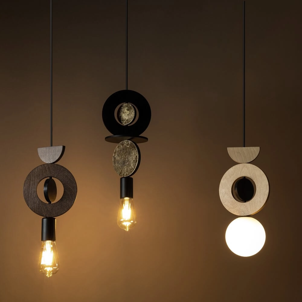 Suspension design Drops Wood D 1-bois clair Lyora 5903139111768