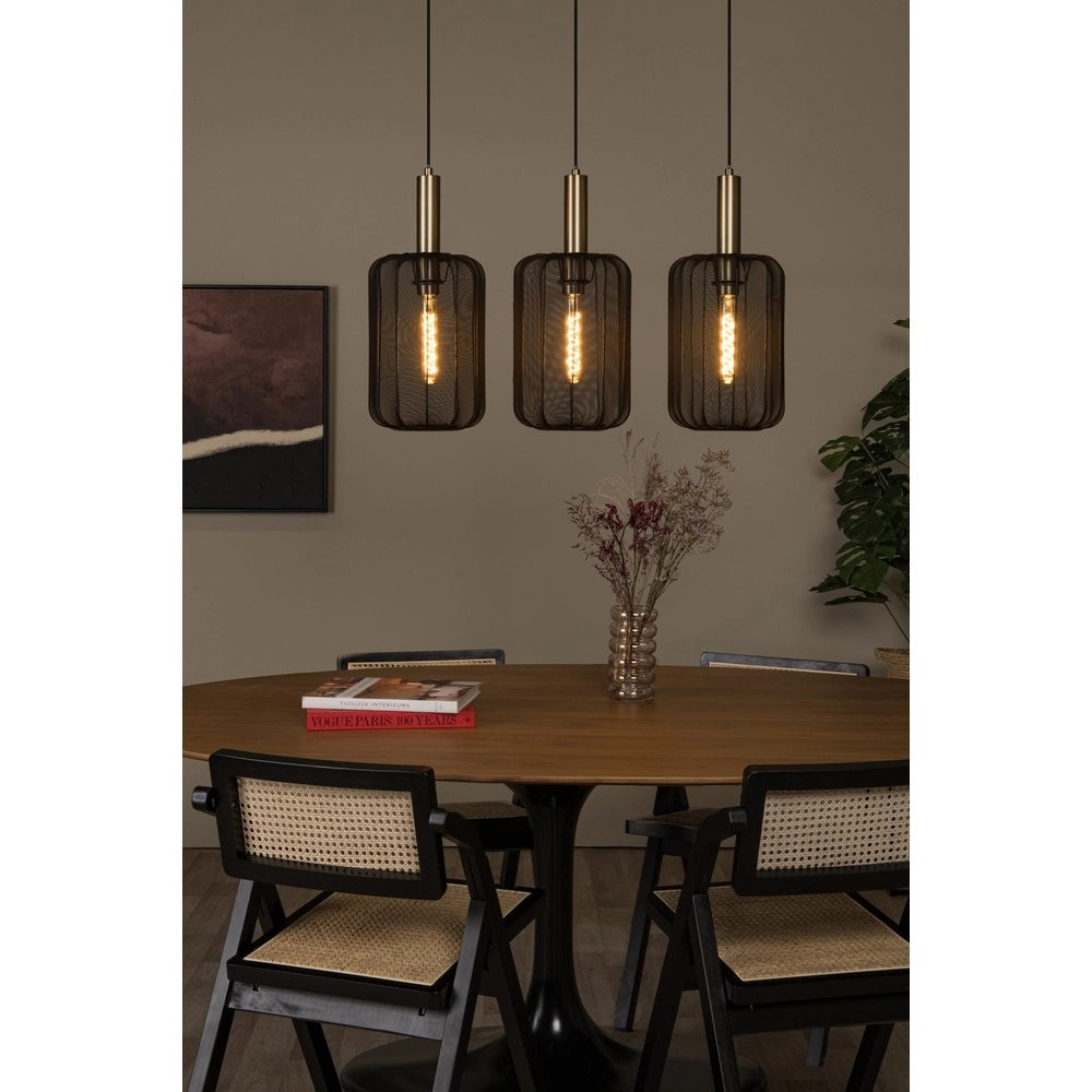 Lampe suspendue à 3 lampes Corina Noir Lucide 5411212032027