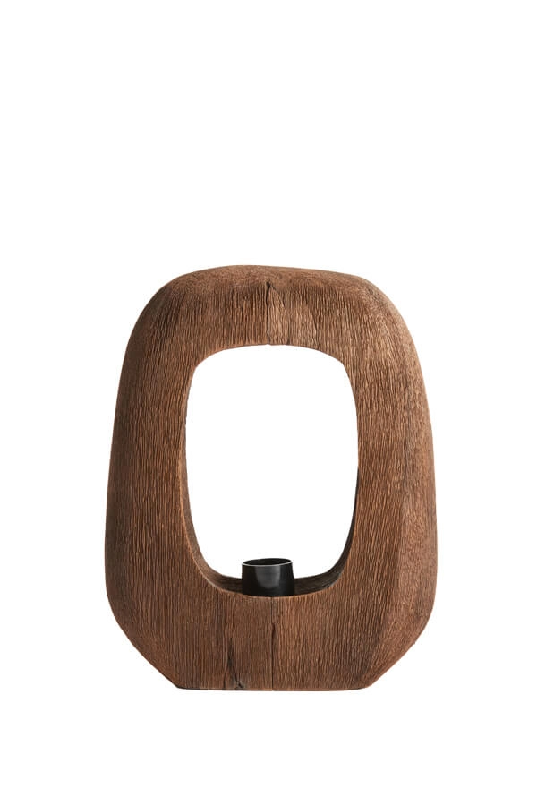 Lampe de table en bois foncé Kelafo 24 x 30 cm Light & Living 8717807691073