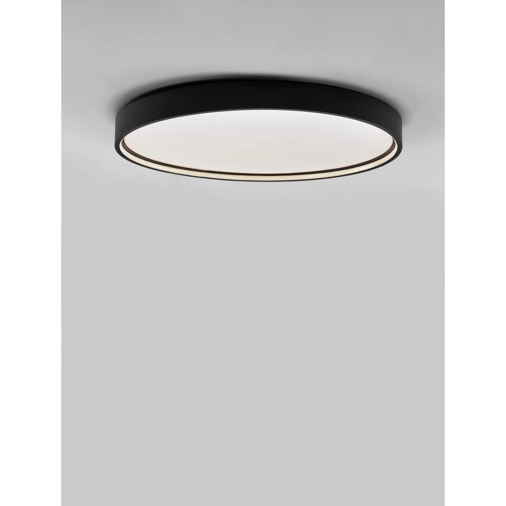 Plafonnier rond Olaf noir Ø 60cm Lyora 5212017431783