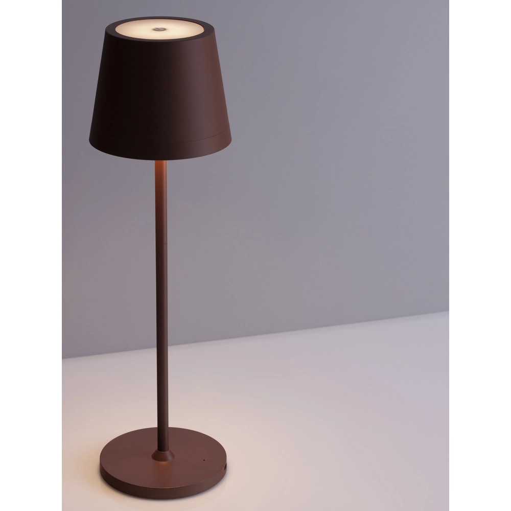 Lampe de table rechargeable Seina Brun rouille Lyora 5212017444424