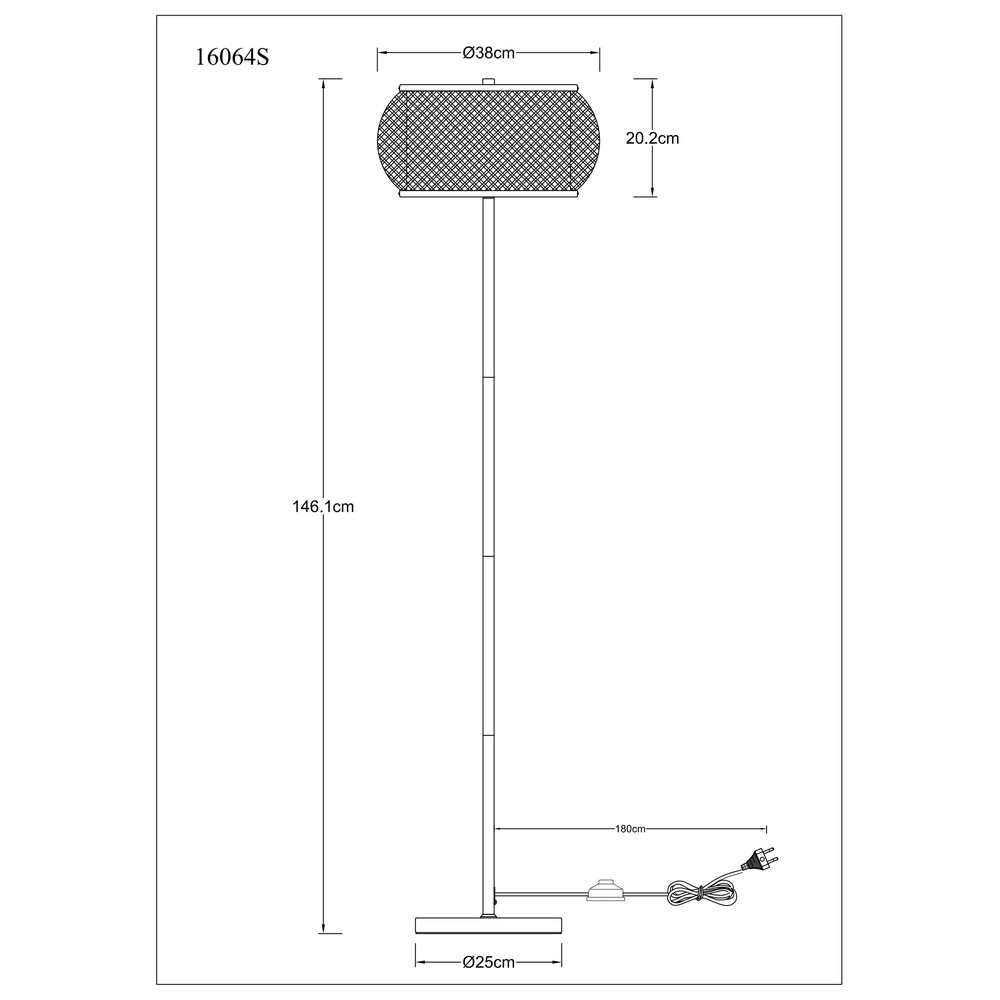 Lampe de pied Bambora avec du bambou Ø 38 cm Globo 9007371569861